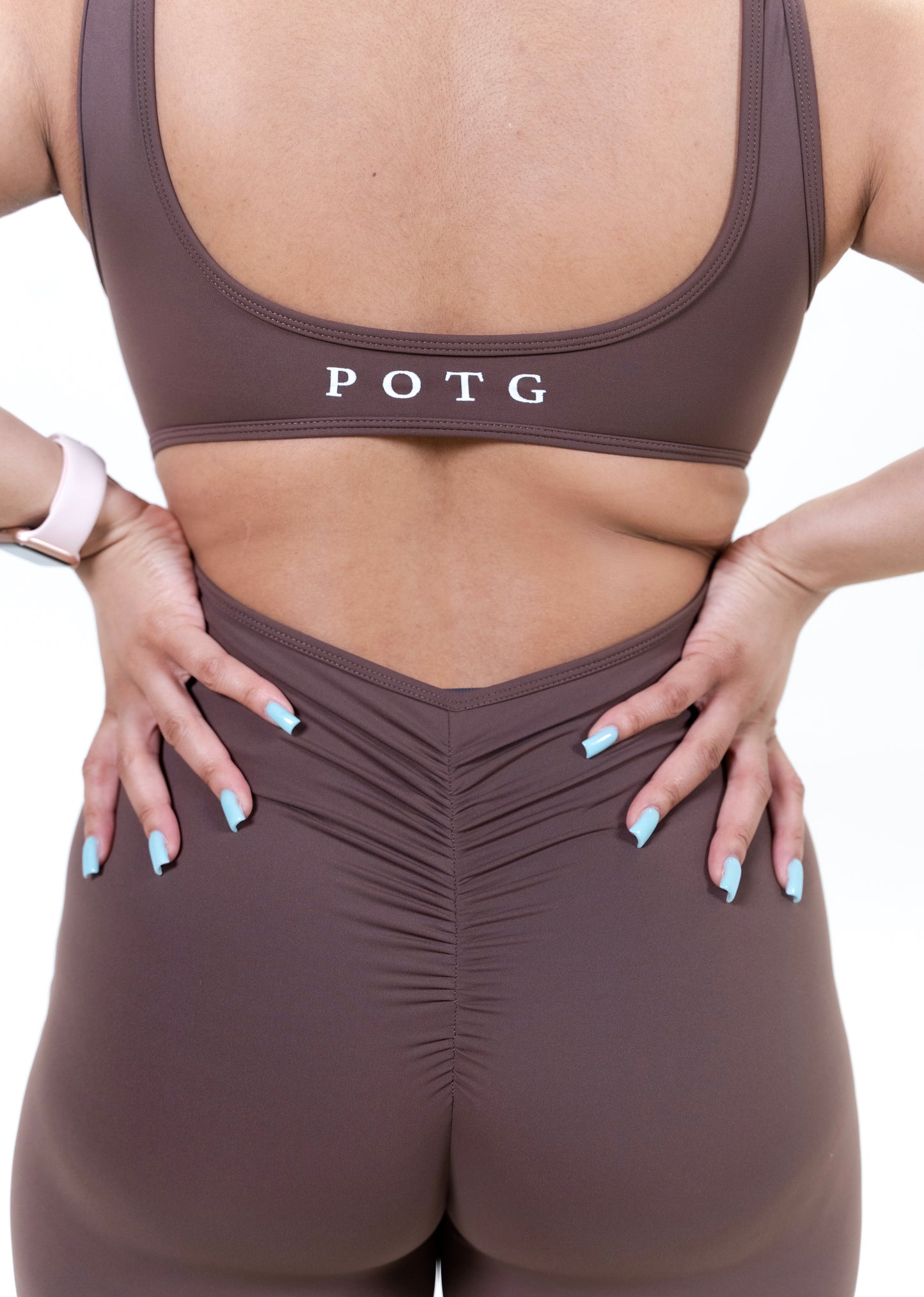 BROWN SCRUNCH JUMPSUIT