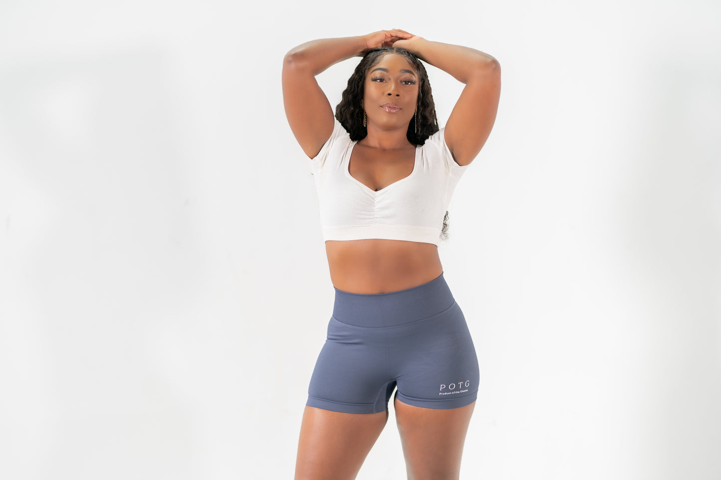 POTG Teal Yoga Shorts