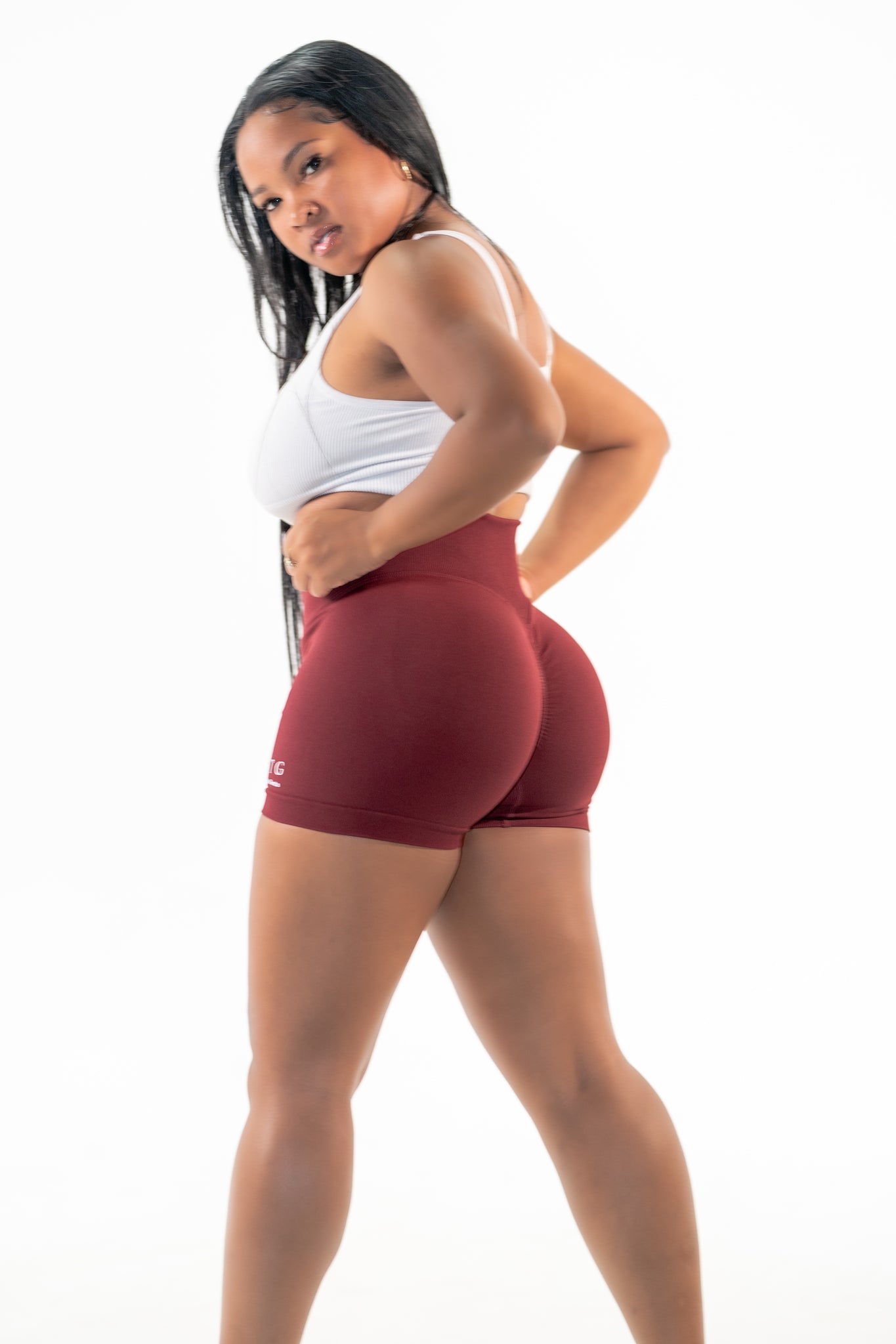 POTG Maroon Yoga Shorts