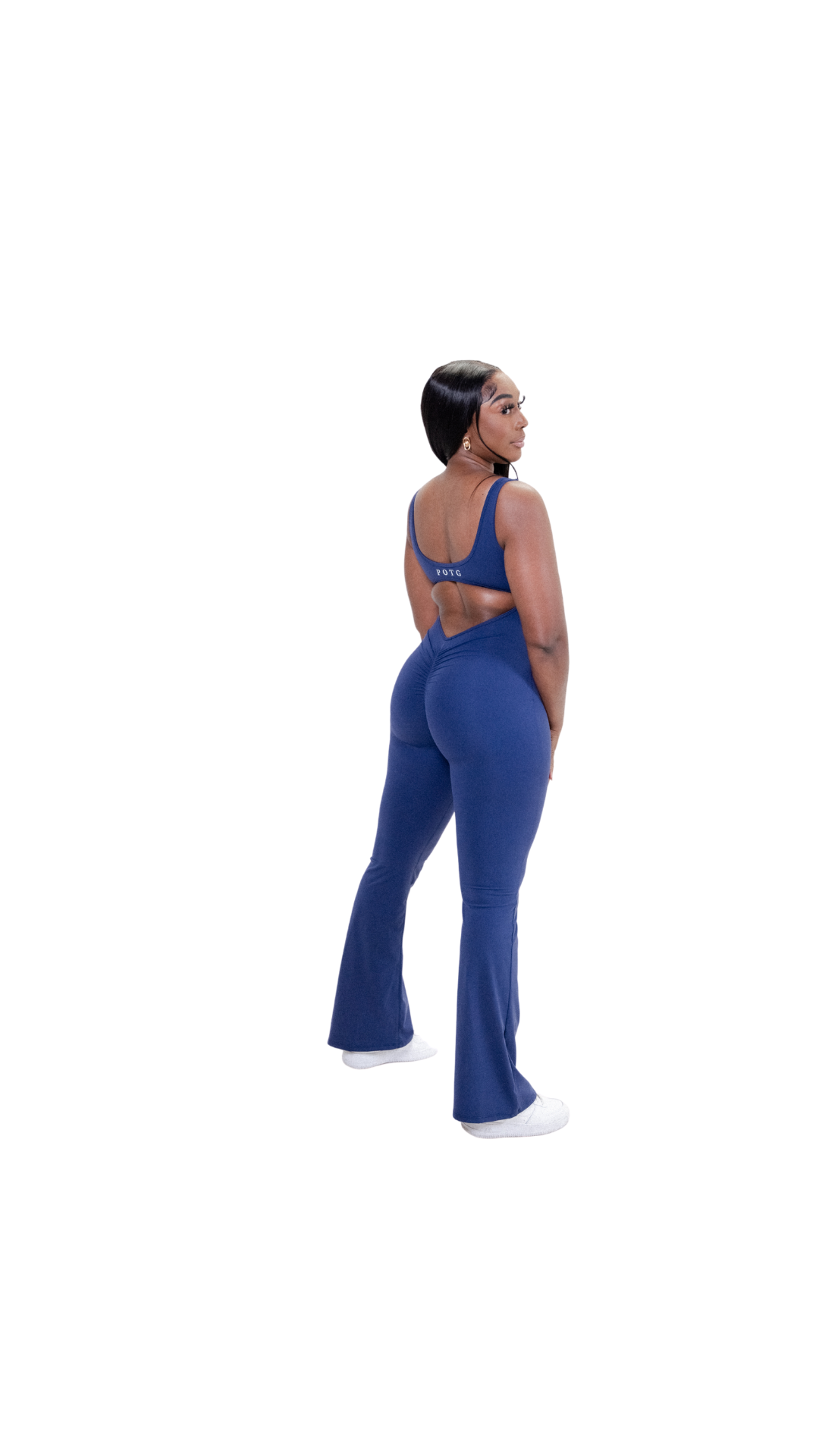DARK BLUE SCRUNCH JUMPSUIT